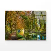 Barge on Canal Print 100% Australian Made 50 x 40cm (Acrylic)