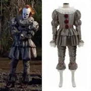 Halloween Horror Movie It Chapter The Joker Stephen King Pennywise Cosplay Performance Costume Set Men Creepy Clown Roleplay Fancy Dress Up Outfit ...