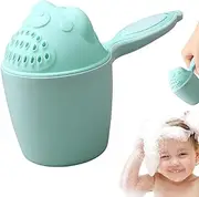 Waterfall Bath Rinser, Baby Bath Shampoo Rinse Cup, Multifunctional Lovely Washing Baby Hair Rinse Cup Rinser Shower Sprinkler, The Perfect Baby Bath Partnership, Kids Bath Accessories(Green/Pink)
