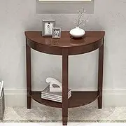 HOLGVE Console Table, Entryway Table, Sofa Table, Contemporary Accent Table, Behind Couch Table with Open Shelves, Living Room Tables, Accent Foyer Hallway Table(Brown,78cm/30.7in)