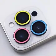 BONVAN for iPhone 16 Pro / 16 Pro Max Camera Lens Protector Glow in the Dark Tempered Glass Screen Accessories Luminous Lens Cover for iPhone 16 Pro/Pro Max (6PCS) (Colorful)