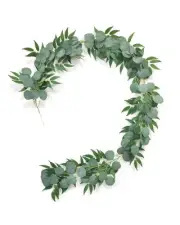 2 Pack Artificial Eucalyptus Willow Vines Garland, 3 Feet Faux Eucalyptus and...