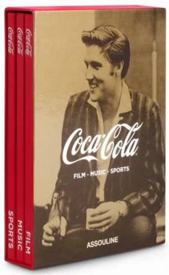 COCA COLA Set of THREE: Film, Music Sports ASSOULINE SLICASED SET