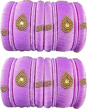 [CRAFT LOVE] Silk Thread Drop Bangles - Set of 20 Handmade Bangles for Women