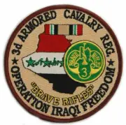 Operation Iraqi Freedom 3rd Armored Cavalry Reg Patch