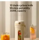 USB rechargeable 350ml portable blender 10 blades mixer smoothie juice maker