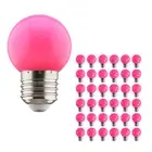 36 Pack Pink Color E27 Cap 2W LED Globe Bulb PC G45 Mini Bulbs for Stage KTV Bar