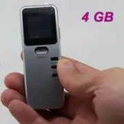 E900 1.0" LCD Voice Recorder with MP3 Music Player - Silver (4GB)