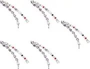 TOVINANNA 5pcs Magnetic Bracelet for Women Heart Diamond Design Adjustable Cuff Bangle Fashion Jewelry for Mom Friends Christmas