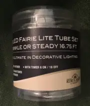 Kurt Adler 60 LED Fairie Lite Tube Set Fairy Multi Light NIB Timer 16.75 Feet