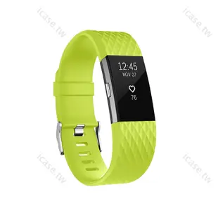 矽膠錶帶 適用Fitbit Charge 2 格紋腕帶 智慧手環 Charge2 矽膠錶帶 腕帶 炫彩 替換帶 運動錶帶