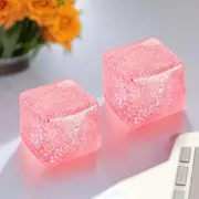 YiLUAN 2Pack Glitter Squishy Cube - Slow Rise Nice Sugar Stress Cube Gel Stress Balls for Adults, Glitter Squishy Balls for Kids, Stress Relief/Classroom Fidget/Treasure Box Prizes(Red)