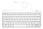 Logitech 920-006341 Wired Keyboard for iPad - White for Classroom, School use