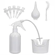 Safe Ear Wax Remover/Washer Tool Kit/Pump Kit for Adults/Kids Includes Spray Bottle/Basin/Bulb Syringe/Cleaning Brush and 5 Extra Tips