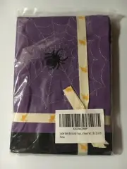 Spider Web Black And Purple Towel Set: 18” X 26” Halloween NWT New