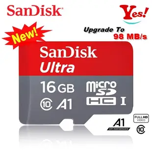 【Yes！公司貨】SanDisk A1 Ultra microSDHC 16G 32G/GB 120MBs TF 記憶卡