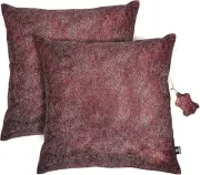 Lambskin Home Deocr Leather Pillow Cover Styles Twilight Red Sofa Cushion Case