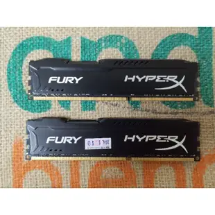 Kingston HyperX Fury DDR3-1866 8G*2 共16G 黑色 超頻記憶體 非原盒