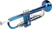 Bb Standard Trumpet Blue Color Copper Gold Keys for Performance and Practice Beginners