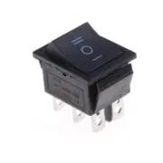 2PCS KCD4 Rocker Switch Black DPDT ON/OFF/ON 6 PIN 16A/250VAC 20A/125VA_hs1.