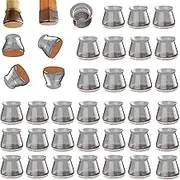 FLAFARY 32 PCS Chair Leg Floor Protectors, Chair Leg Protectors for Hardwood Floors, Floor Protectors for Chairs with Felt Pads for Chair Legs, Table Legs or Other Furniture Legs(Black)