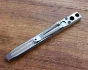 TC4 Titanium Crowbar Pry Bar Screwdriver With Clip Keychain Pendant EDC TOOL