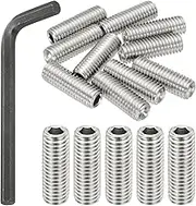 uxcell 1/2-13x1-1/2 Internal Hex Socket Set Grub Screws, 10 Pcs 304 Stainless Steel Cup Point Set Screw with Hex Key Wrench for Door Handles Bathroom Fixtures