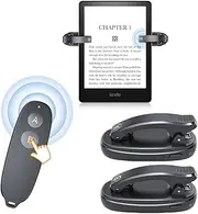 [2 Clips] Page Turner for Kindle Paperwhite E-readers, Rechargeable Remote Control Page Turner for Kindle Reading Novels/Comic Books, Wireless Kindle Clicker Page Turner, Phone Camera Triggers (Black)