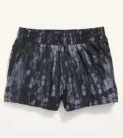 Old Navy Kid Girls Medium (8) Black Wash Go Dry Cool Dolphin Hem Run Shorts NWT