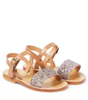 [Bonpoint] Bonpoint Apis glitter leather sandals UK 11 brown