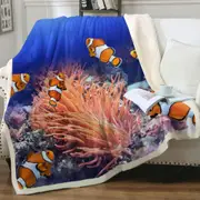 Clownfish Fish Throw Blanket