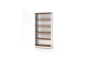 GP Office Open Book Shelves - Virginia Walnut with White