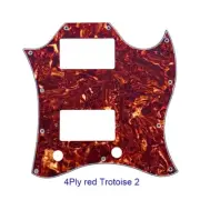 For US Gibson SG Full Face Guitar pickguard With PAF Humbucker, Red Tortosie
