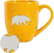 Rico Industries NCAA Cal Berkeley Golden Bears Yellow 16 oz Team Color Laser Engraved Speckled Ceramic Coffee Mug