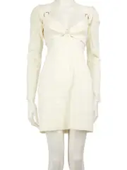 Cream Cut Out Accent Mia Dress