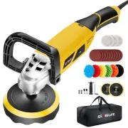 Buffer Polisher, 6 Inch/7 Inch 1600W Rotary Car Buffer Polisher Waxer, 7 Vari...