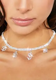 Break The Bank Rhinestone Necklace