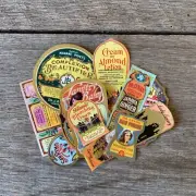 12 Diff Vintage Original COSMETIC BOTTLES Bathroom Beauty Label Collection LOT