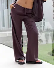 [Mooloola] Mooloola Women's Symi Vanessa Pants in Espresso Brown Size 4 4 Espresso Brown