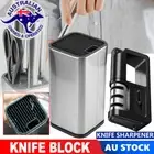 Universal Knife Block Holder Stand Kitchen Knives Storage Rack & Knife Sharpener