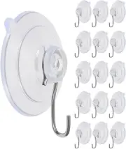 Suction Cup Hooks, Transparent PVC Removable Reusable, for Iron hook-A, Clear