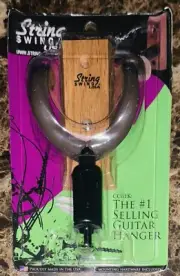String Swing Guitar Wall Mount Hanger Oak Wood Hardwood NEW CC01K