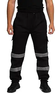 [LABEL APPAREL] Mens Hi Vis Viz Jogging Bottoms Joggers Workwear Trousers