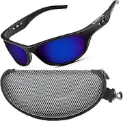 [ZILLERATE] Polarized Sports Sunglasses for Men Women Driving Cycling Golf Fishing Running Sailing Skiing UV400 Protection Lightweight Durable TR90 Frame Hard Case