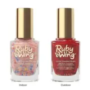 RUBY WING Nail Polish Colour Changing Dolled Up | Glitter Pink - Burgundy