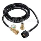 Gas Grill Stove Propane Hose with Gauge & Tank Adapter Converts QCC1/POL Durable