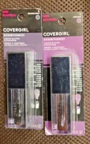 2 Variety Liquid Glitter Eyeshadows Covergirl 7 Mirage Purple + 8 Moonlight Gray
