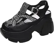 [TOSOFT] Fashion Chunky Sandals For Women Casual Summer Height Increasing Platform Wedges Sports Roman Sandals Sneakers Shoes
