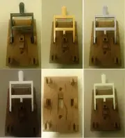 Frankenstein Light Switch, Various Color Knife Arms on Brown Cover for 1X Toggle