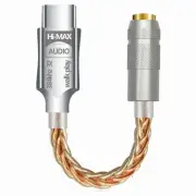 1X(Type C to 3.5mm HiFi Earphone Adapter USB C Audio Decoder Adapter7008